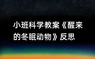 小班科學(xué)教案《醒來(lái)的冬眠動(dòng)物》反思