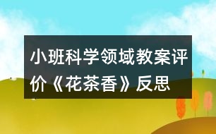 小班科學(xué)領(lǐng)域教案評(píng)價(jià)《花茶香》反思