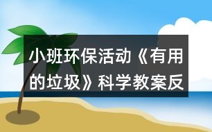 小班環(huán)?；顒印队杏玫睦房茖W(xué)教案反思