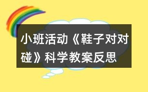 小班活動《鞋子對對碰》科學(xué)教案反思