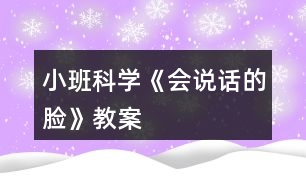 小班科學(xué)《會(huì)說(shuō)話的臉》教案