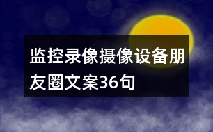 監(jiān)控錄像、攝像設(shè)備朋友圈文案36句