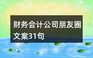 財務會計公司朋友圈文案31句