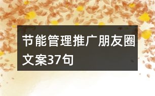 節(jié)能管理推廣朋友圈文案37句