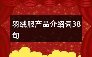 羽絨服產品介紹詞38句
