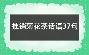 推銷菊花茶話語(yǔ)37句