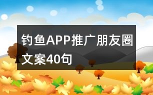 釣魚(yú)APP推廣朋友圈文案40句