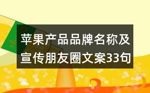 蘋(píng)果產(chǎn)品品牌名稱(chēng)及宣傳朋友圈文案33句
