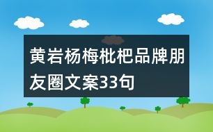 黃巖楊梅、枇杷品牌朋友圈文案33句