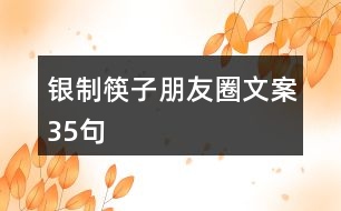 銀制筷子朋友圈文案35句