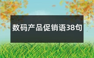 數(shù)碼產(chǎn)品促銷(xiāo)語(yǔ)38句