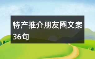 特產推介朋友圈文案36句