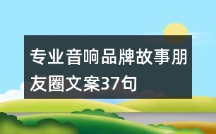 專業(yè)音響品牌故事、朋友圈文案37句