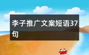 李子推廣文案短語37句