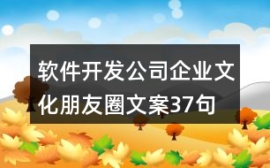 軟件開(kāi)發(fā)公司企業(yè)文化朋友圈文案37句