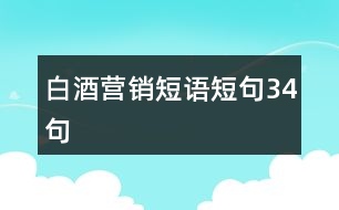 白酒營(yíng)銷(xiāo)短語(yǔ)短句34句