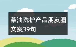 茶油洗護產(chǎn)品朋友圈文案39句
