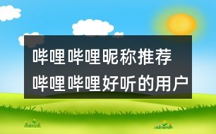 嗶哩嗶哩昵稱(chēng)推薦 嗶哩嗶哩好聽(tīng)的用戶(hù)名354個(gè)