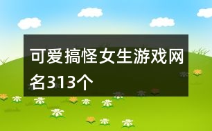 可愛(ài)搞怪女生游戲網(wǎng)名313個(gè)