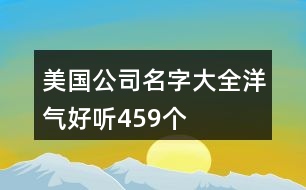 美國(guó)公司名字大全洋氣好聽(tīng)459個(gè)