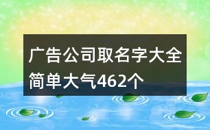 廣告公司取名字大全簡單大氣462個(gè)
