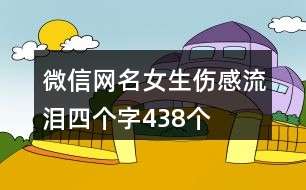 微信網名女生傷感流淚四個字438個