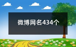 微博網名434個