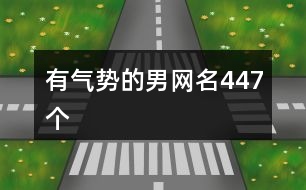 有氣勢(shì)的男網(wǎng)名447個(gè)