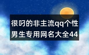 很叼的非主流qq個性男生專用網(wǎng)名大全443個