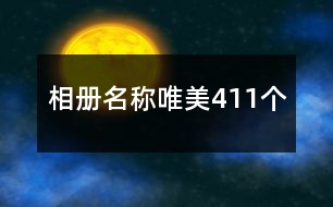 相冊(cè)名稱(chēng)唯美411個(gè)