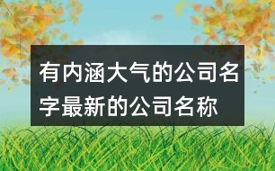 有內(nèi)涵大氣的公司名字,最新的公司名稱大全447個(gè)