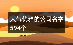 大氣優(yōu)雅的公司名字594個