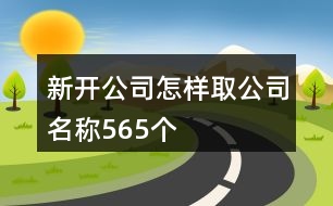 新開公司怎樣取公司名稱565個