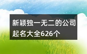 新穎獨(dú)一無(wú)二的公司起名大全626個(gè)