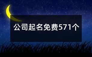 公司起名免費(fèi)571個