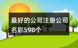 最好的公司注冊(cè)公司名稱598個(gè)