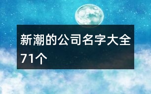 新潮的公司名字大全71個