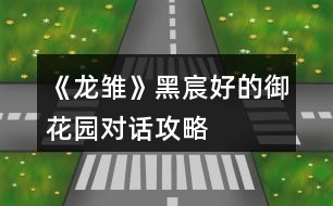 《龍雛》黑宸好的御花園對(duì)話(huà)攻略