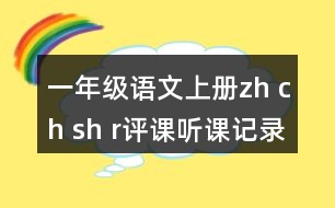 一年級語文上冊zh ch sh r評課聽課記錄教學(xué)反思一