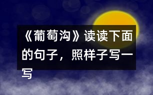 《葡萄溝》讀讀下面的句子，照樣子寫一寫。