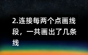 2.連接每兩個點畫線段，一共畫出了幾條線段？你能看出畫出的是什么圖形嗎？