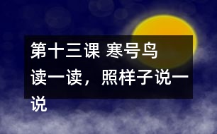 第十三課 寒號鳥  讀一讀，照樣子說一說。