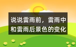 說說雷雨前，雷雨中和雷雨后景色的變化