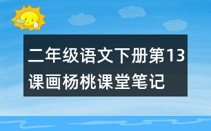 二年級(jí)語(yǔ)文下冊(cè)第13課畫(huà)楊桃課堂筆記