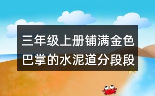 三年級(jí)上冊(cè)鋪滿金色巴掌的水泥道分段段意