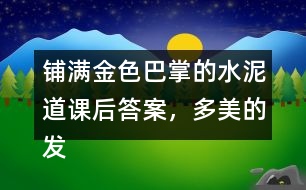 鋪滿金色巴掌的水泥道課后答案，多美的發(fā)現(xiàn)??！你在上學(xué)或放學(xué)路上看到了什么樣的景色？