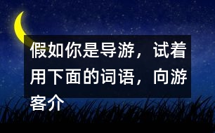 假如你是導(dǎo)游，試著用下面的詞語，向游客介紹趙州橋