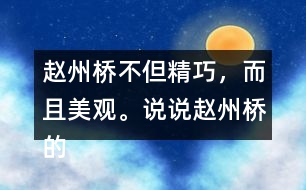 趙州橋不但精巧，而且美觀。說說趙州橋的“美”是如何體現(xiàn)的