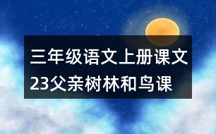 三年級(jí)語(yǔ)文上冊(cè)課文23父親、樹林和鳥課堂筆記常見(jiàn)多音字