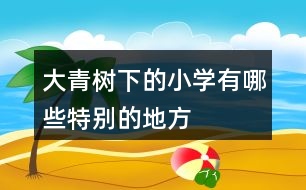 大青樹(shù)下的小學(xué)有哪些特別的地方